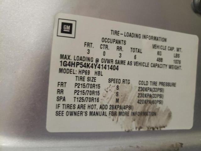 Photo 10 from auction – 2000 BUICK LESABRE CU with VIN 1G4HP54K4Y4141404