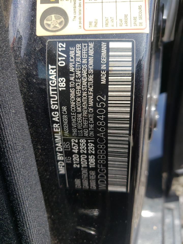 Photo 10 from auction – 2012 MERCEDES-BENZ C 300 4MAT with VIN WDDGF8BB8CA684052