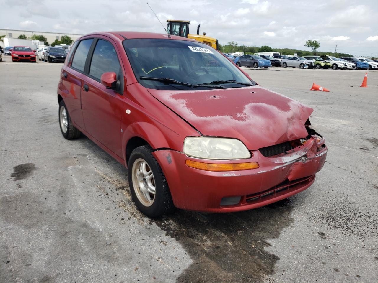 CHEVROLET AVEO BASE 2008 with VIN KL1TD66658B081892 - Photo from auction