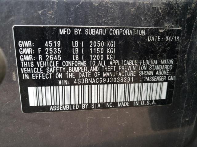 Photo 1 from auction – 2018 SUBARU LEGACY 2.5 with VIN 4S3BNAC69J3038391