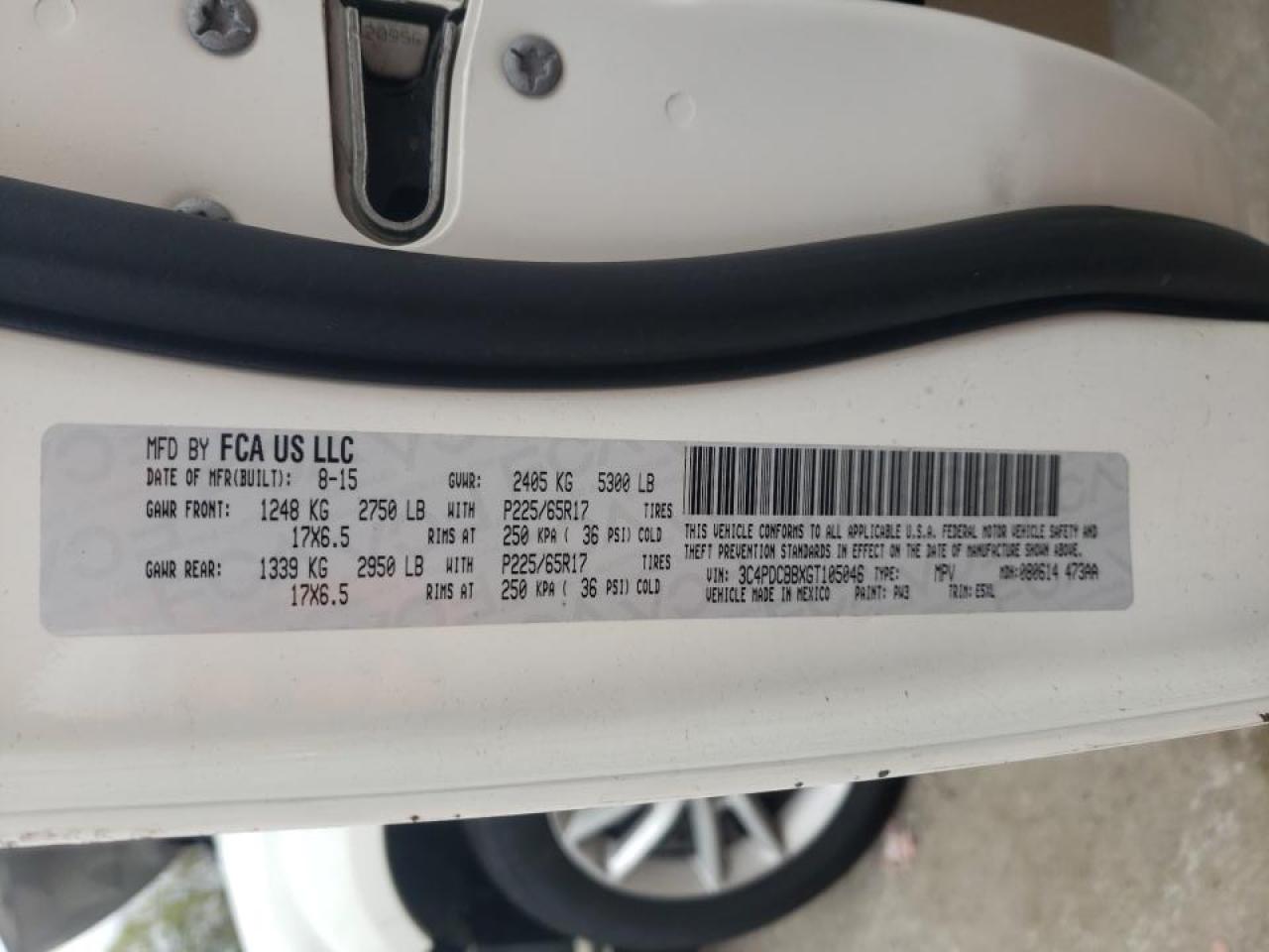 Zdjęcie 10 z aukcji – 2016 DODGE JOURNEY SX z VIN 3C4PDCBBXGT105046