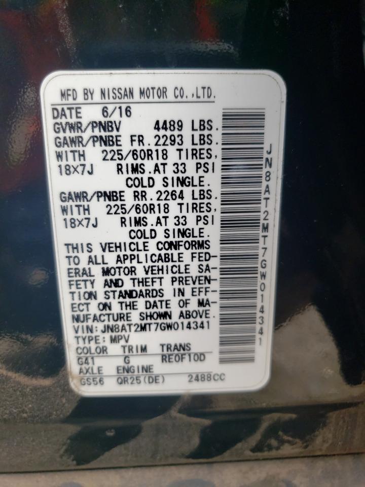 Photo 10 from auction – 2016 NISSAN ROGUE S with VIN JN8AT2MT7GW014341