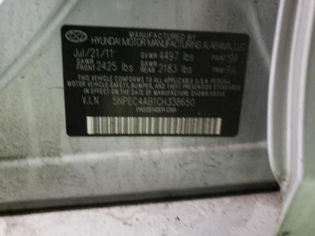 Photo 10 from auction – 2012 HYUNDAI SONATA SE with VIN 5NPEC4AB1CH338650