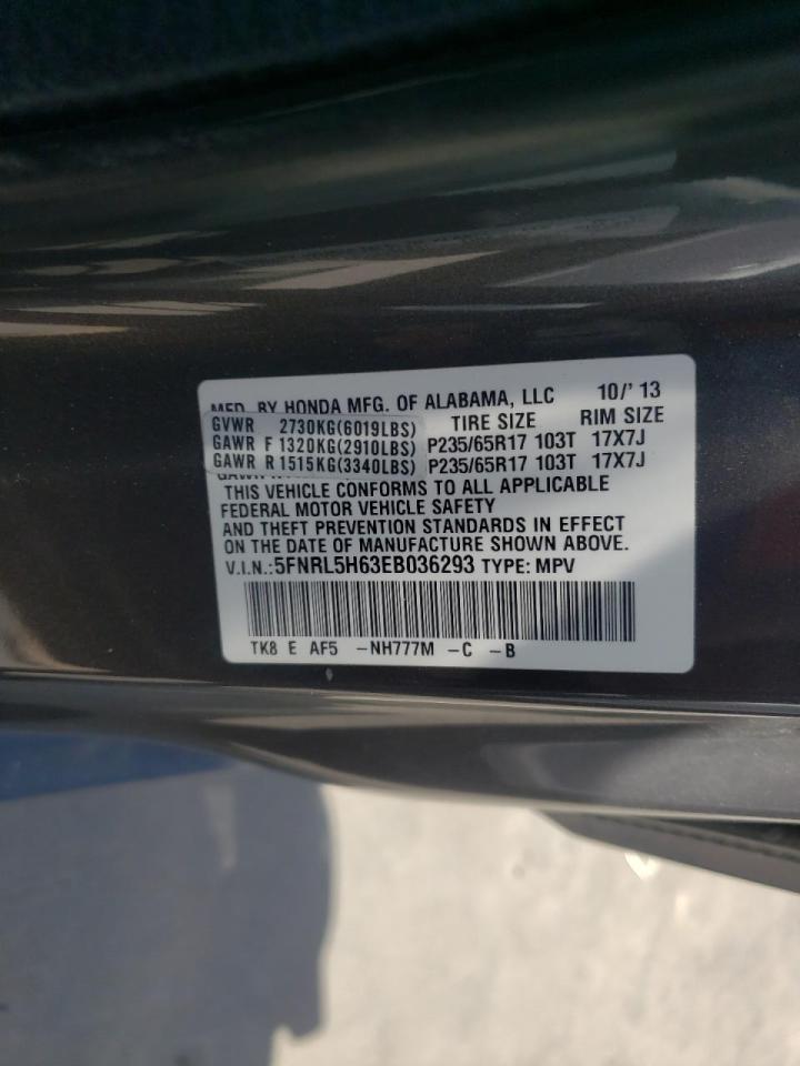 Photo 10 from auction – 2014 HONDA ODYSSEY EX with VIN 5FNRL5H63EB036293