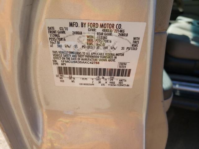 Photo 10 from auction – 2010 FORD ESCAPE HYB with VIN 1FMCU5K35AKC42788