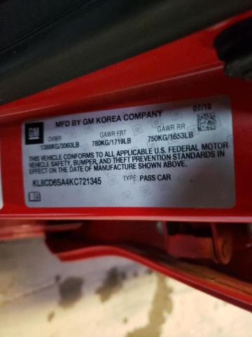 Photo 10 from auction – 2019 CHEVROLET SPARK 1LT with VIN KL8CD6SA4KC721345
