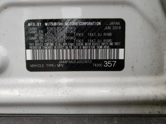 Photo 10 from auction – 2018 MITSUBISHI OUTLANDER with VIN JA4AP3AU2JU023612