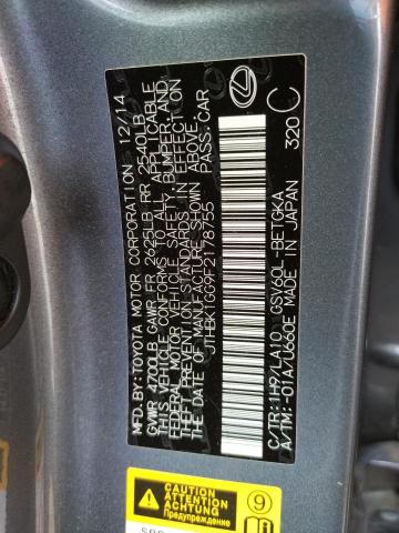 Photo 10 from auction – 2015 LEXUS ES 350 with VIN JTHBK1GG9F2178755
