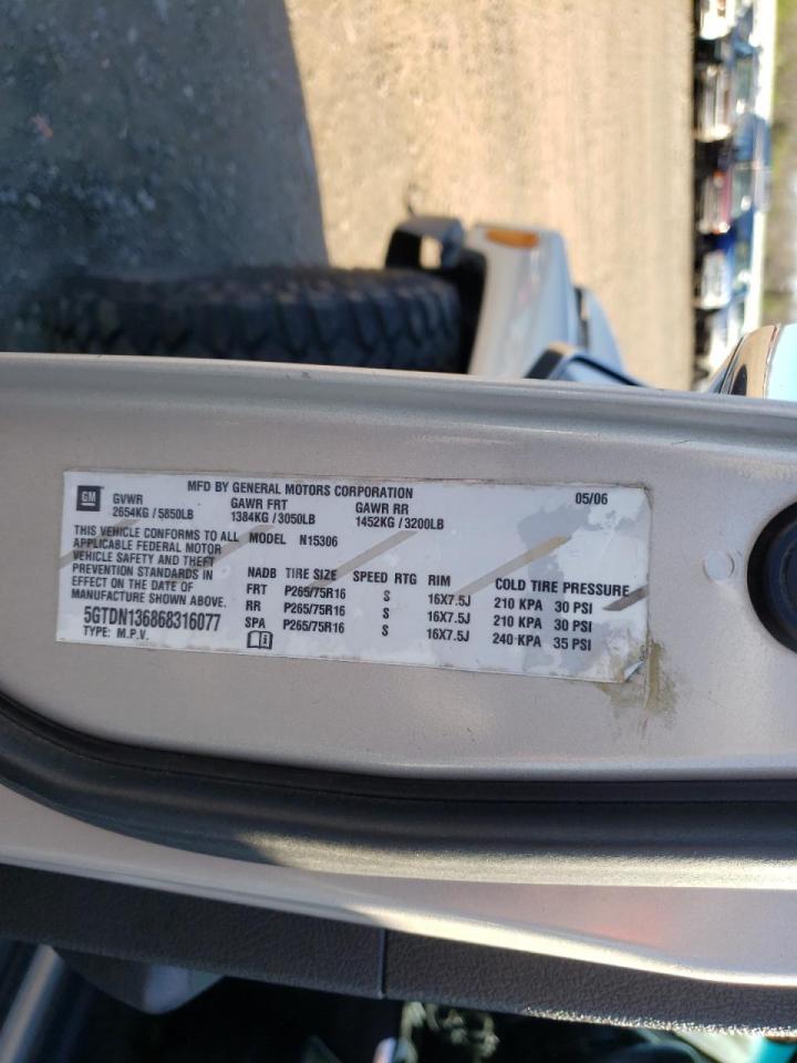 Photo 10 from auction – 2006 HUMMER H3 with VIN 5GTDN136868316077