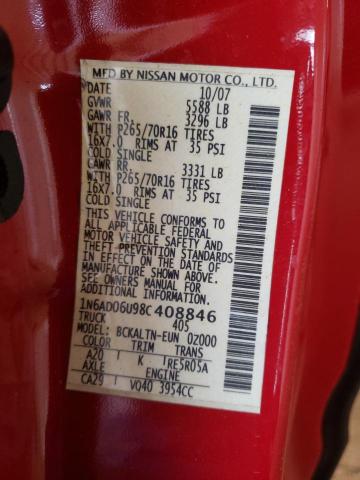 Photo 10 from auction – 2008 NISSAN FRONTIER K with VIN 1N6AD06U98C408846