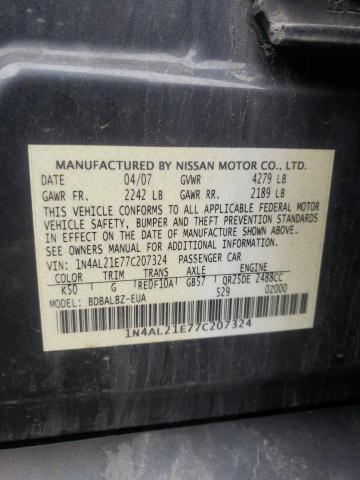 Photo 10 from auction – 2007 NISSAN ALTIMA 2.5 with VIN 1N4AL21E77C207324