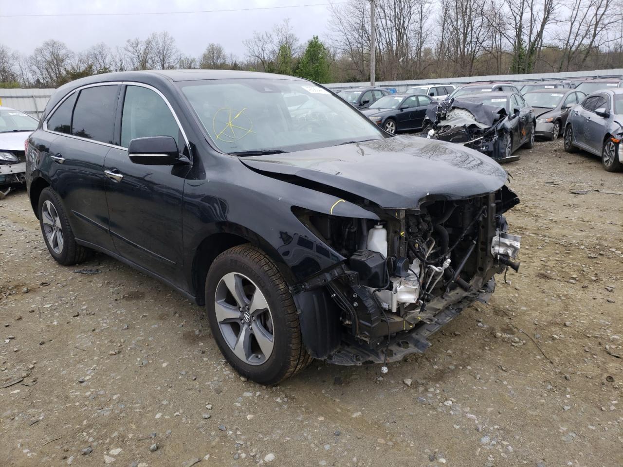 ACURA MDX 2016 with VIN 5FRYD4H21GB018599 - Photo from auction