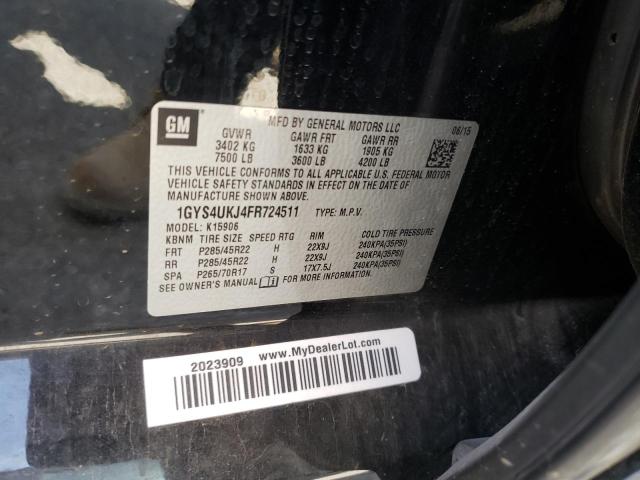 Photo 10 from auction – 2015 CADILLAC ESCALADE E with VIN 1GYS4UKJ4FR724511