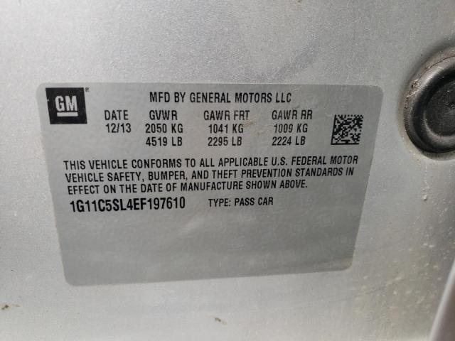 Photo 10 from auction – 2014 CHEVROLET MALIBU 1LT with VIN 1G11C5SL4EF197610