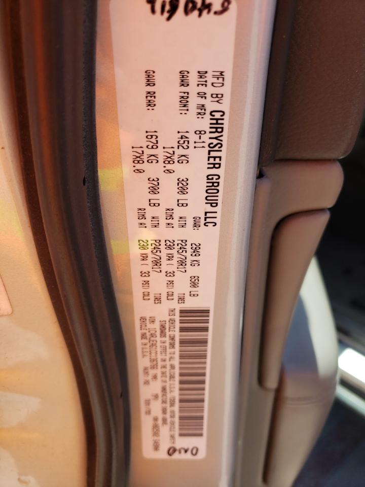 Photo 10 from auction – 2012 JEEP GRAND CHER with VIN 1C4RJEAG1CC136766