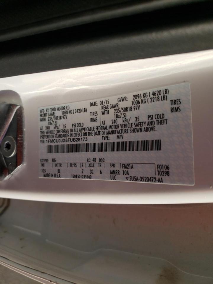 Photo 10 from auction – 2015 FORD ESCAPE TIT with VIN 1FMCU0JX8FUB28173