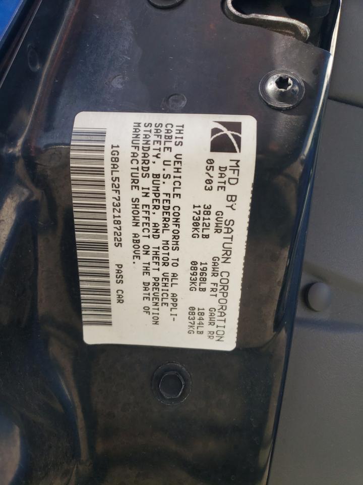 Photo 10 from auction – 2003 SATURN ION LEVEL with VIN 1G8AL52F73Z187225