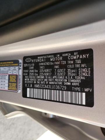 Photo 10 from auction – 2020 HYUNDAI TUCSON SE with VIN KM8J2CA43LU136729