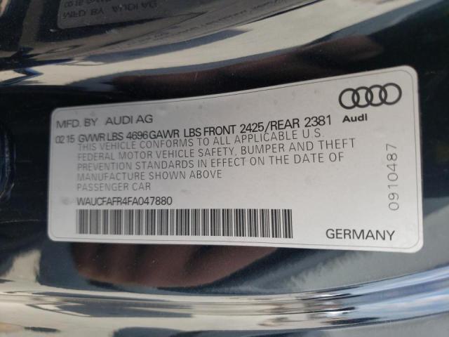 Photo 10 from auction – 2015 AUDI A5 PREMIUM with VIN WAUCFAFR4FA047880