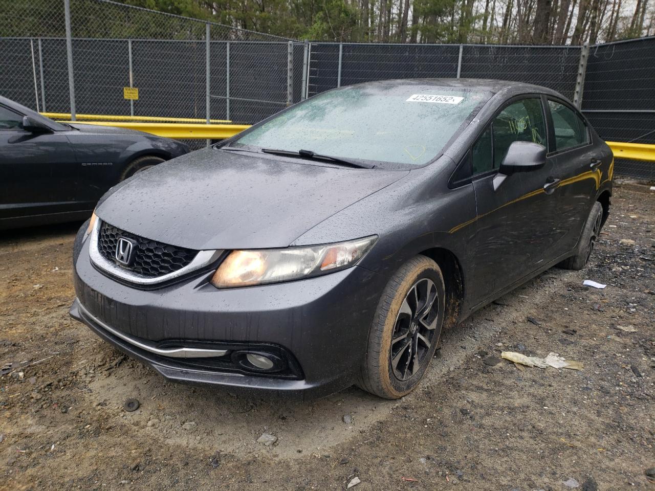 Photo 2 from auction – 2013 HONDA CIVIC EXL with VIN 19XFB2F91DE012161