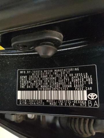 Photo 10 from auction – 2017 TOYOTA COROLLA L with VIN 5YFBURHE3HP675151