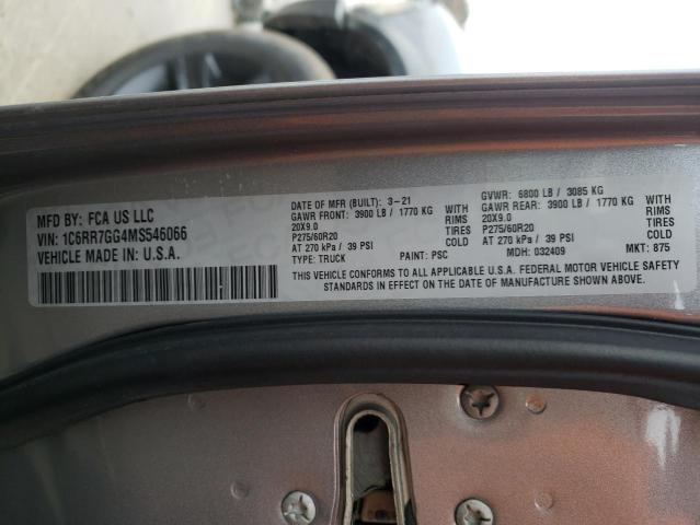 Photo 10 from auction – 2021 RAM 1500 CLASS with VIN 1C6RR7GG4MS546066