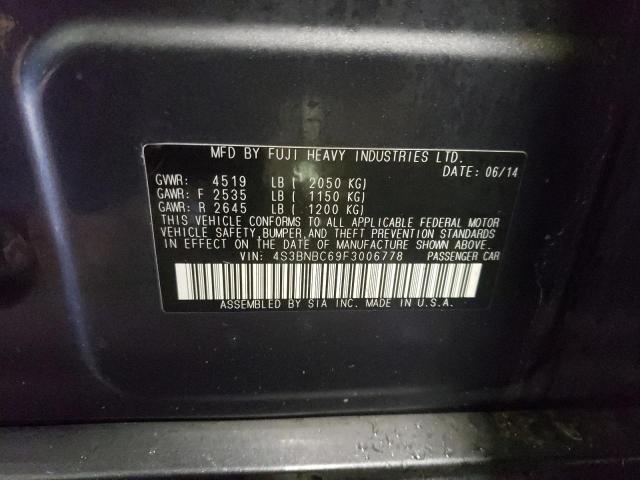 Foto 10 de la subasta – 2015 SUBARU LEGACY 2.5 con VIN 4S3BNBC69F3006778