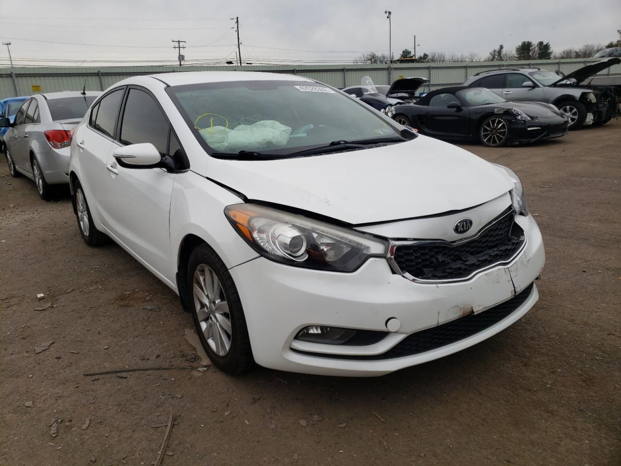 KIA FORTE EX 2014 with VIN KNAFX4A80E5113987 - Photo from auction
