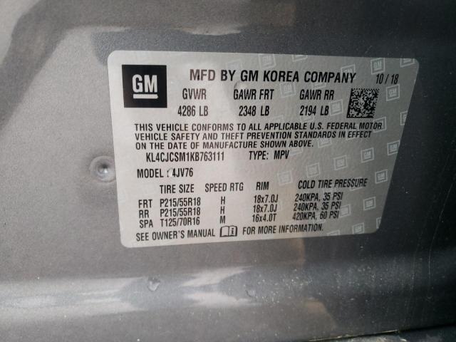Photo 10 from auction – 2019 BUICK ENCORE ESS with VIN KL4CJCSM1KB763111