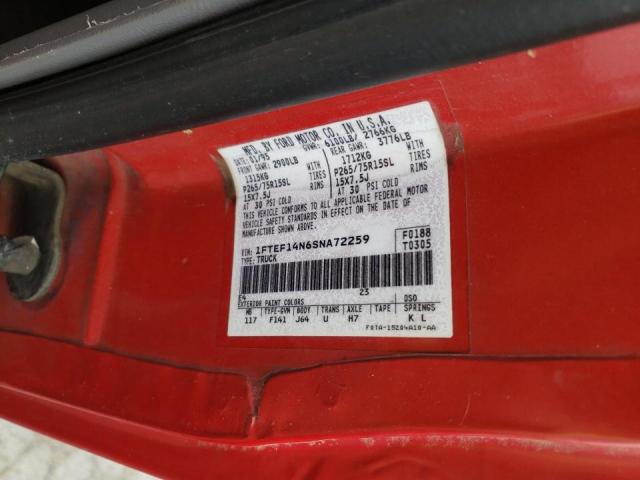 Photo 10 from auction – 1995 FORD F150 with VIN 1FTEF14N6SNA72259