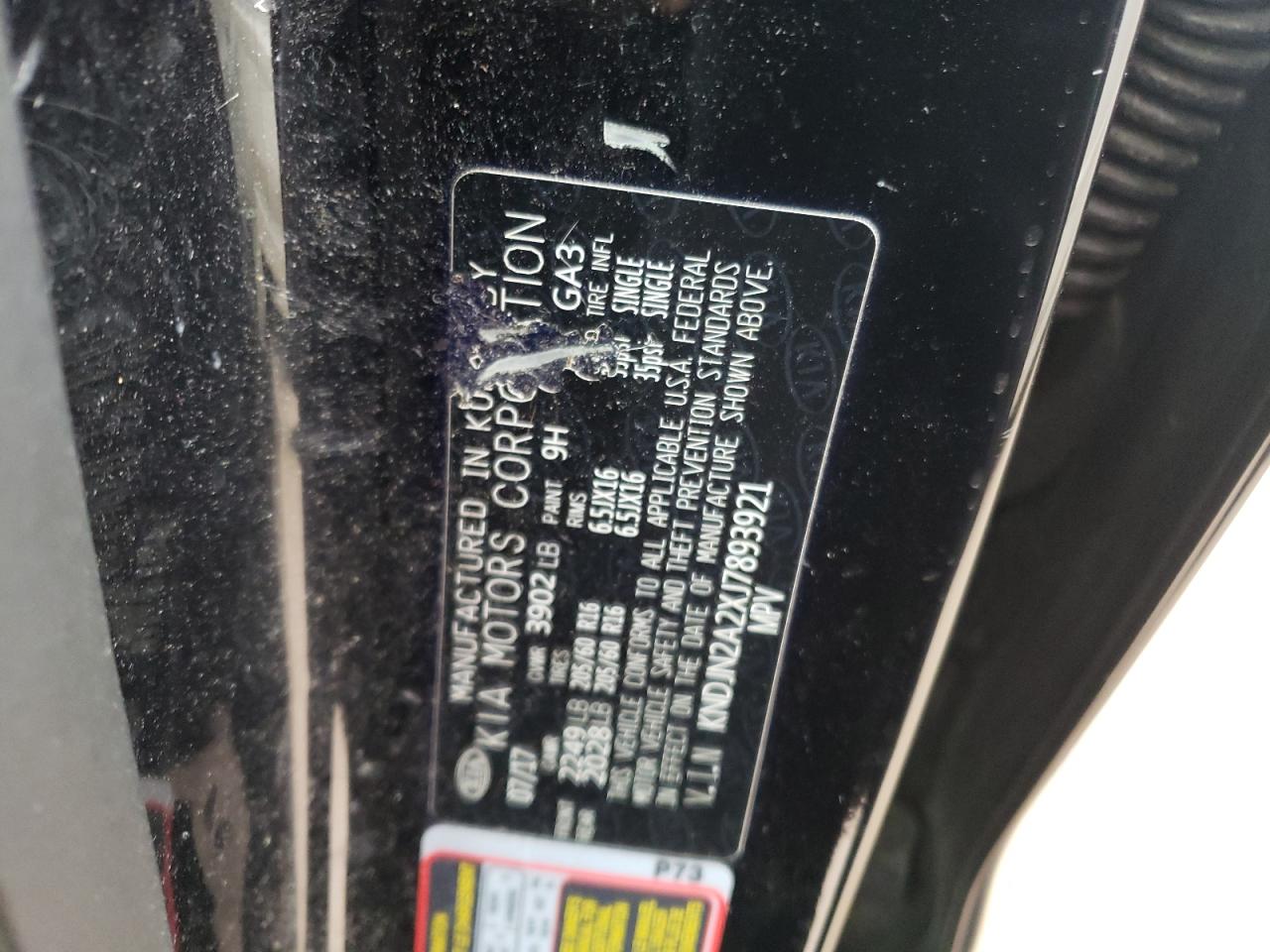 Photo 10 from auction – 2018 KIA SOUL with VIN KNDJN2A2XJ7893921