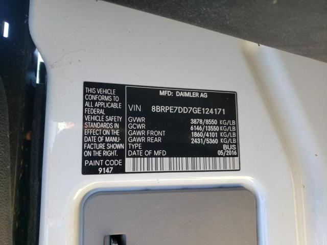Photo 10 from auction – 2016 MERCEDES-BENZ SPRINTER 2 with VIN 8BRPE7DD7GE124171