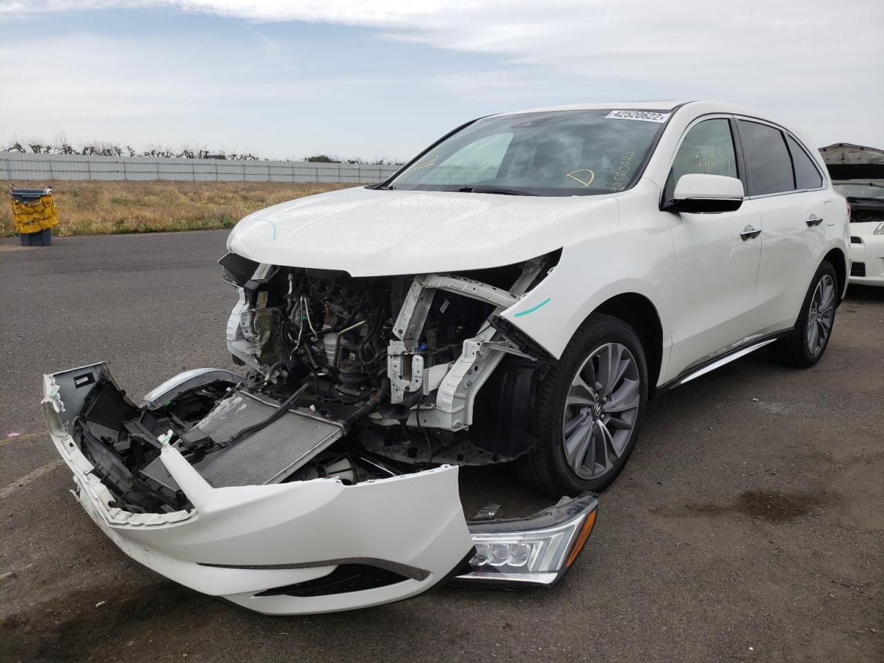 Photo 2 from auction – 2017 ACURA MDX TECHNO with VIN 5FRYD3H57HB011596