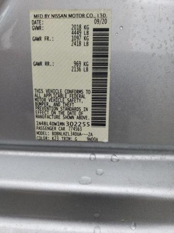 Photo 10 from auction – 2021 NISSAN ALTIMA with VIN 1N4BL4DW1MN302255