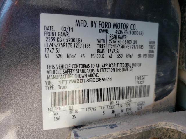 Photo 10 from auction – 2014 FORD F250 SUPER with VIN 1FT7W2BT8EEB85974