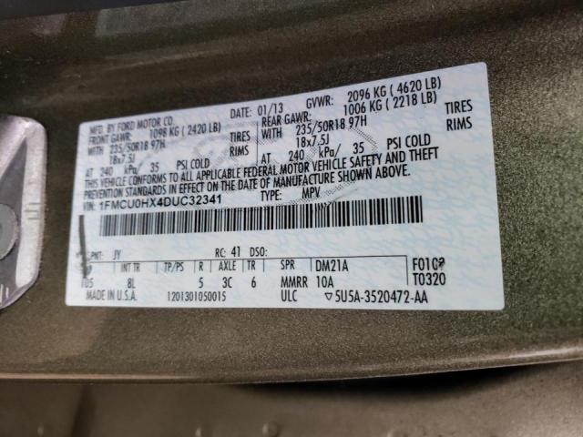 Photo 10 from auction – 2013 FORD ESCAPE SEL with VIN 1FMCU0HX4DUC32341