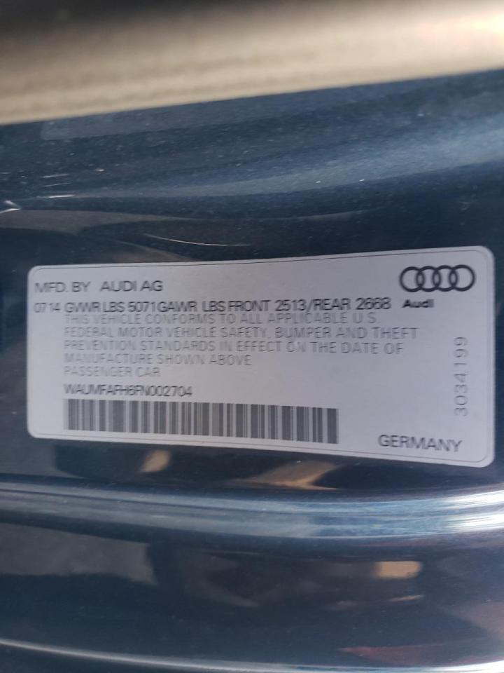 Photo 10 from auction – 2015 AUDI A5 PREMIUM with VIN WAUMFAFH6FN002704