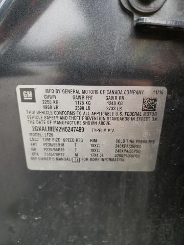 Photo 10 from auction – 2017 GMC TERRAIN SL with VIN 2GKALMEK2H6247489