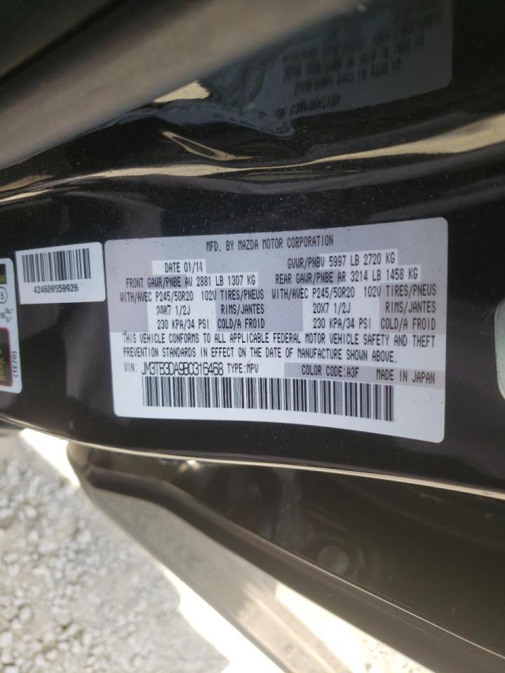 Photo 10 from auction – 2011 MAZDA CX-9 with VIN JM3TB3DA9B0316468