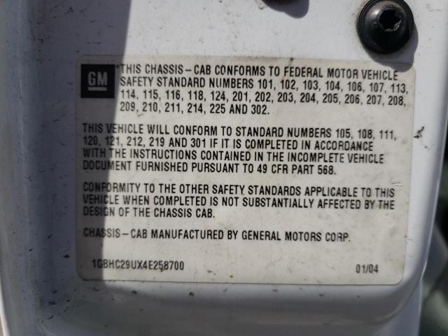 Photo 10 from auction – 2004 CHEVROLET SILVERADO with VIN 1GBHC29UX4E258700