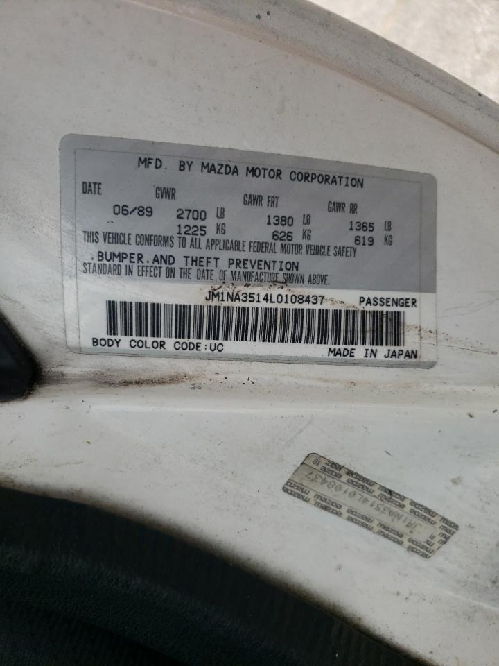 Photo 10 from auction – 1990 MAZDA MX-5 MIATA with VIN JM1NA3514L0108437