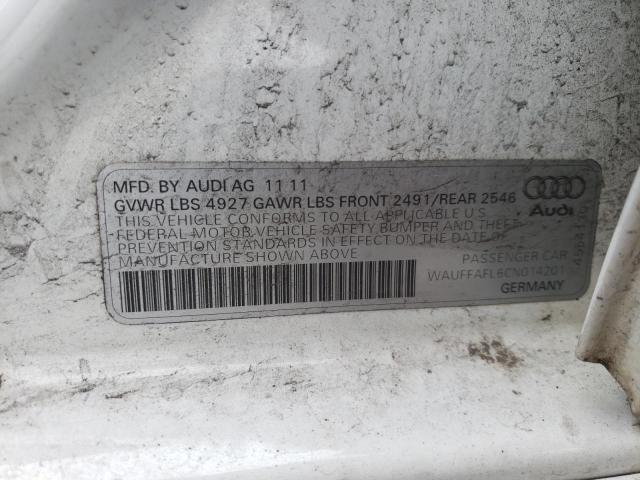 Photo 10 from auction – 2012 AUDI A4 PREMIUM with VIN WAUFFAFL6CN014201