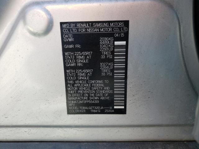 Photo 10 from auction – 2015 NISSAN ROGUE S with VIN KNMAT2MT1FP554319