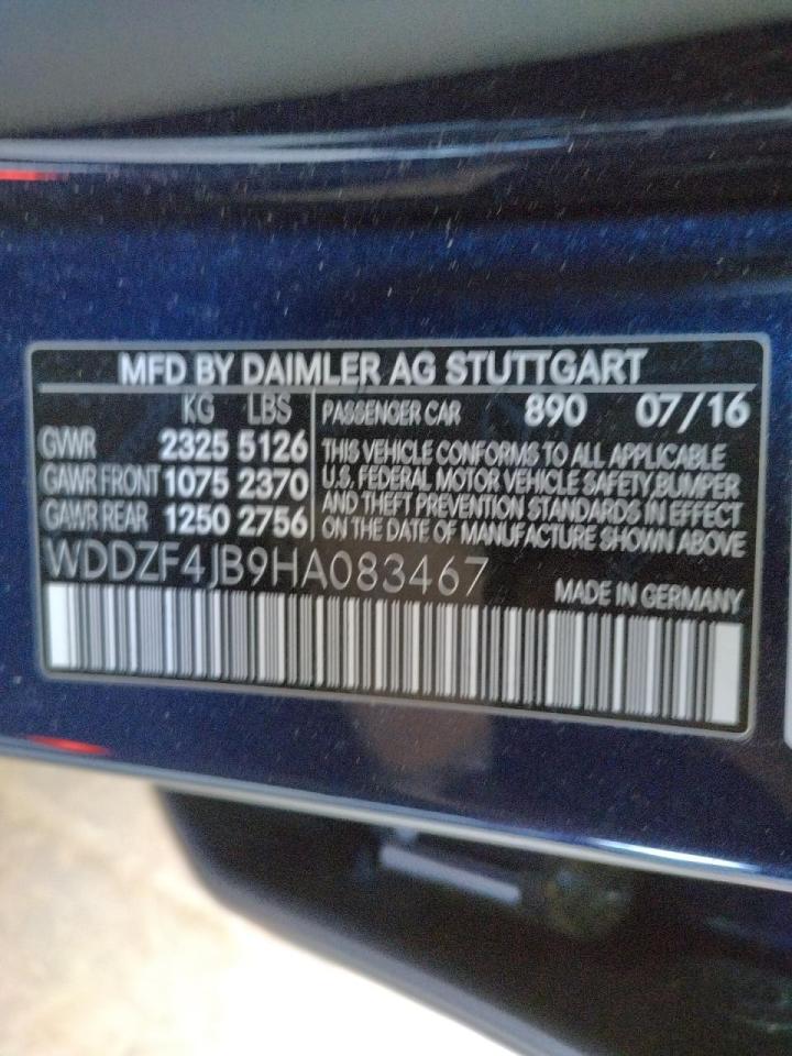 Photo 10 from auction – 2017 MERCEDES-BENZ E 300 with VIN WDDZF4JB9HA083467