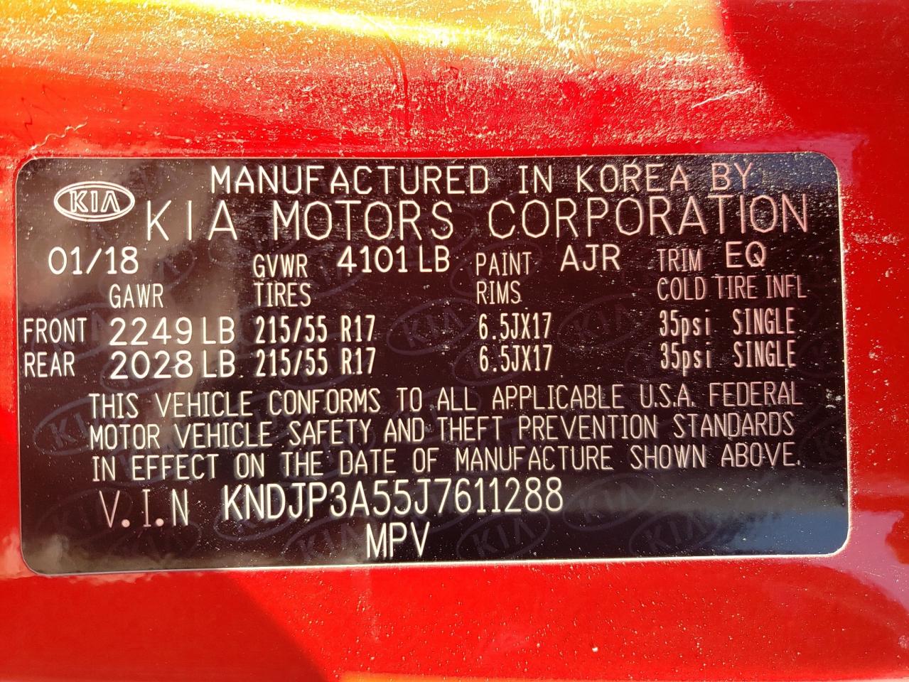 Photo 10 from auction – 2018 KIA SOUL + with VIN KNDJP3A55J7611288