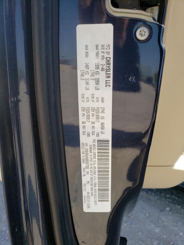 Photo 10 from auction – 2008 CHRYSLER TOWN & COU with VIN 2A8HR64X88R697365