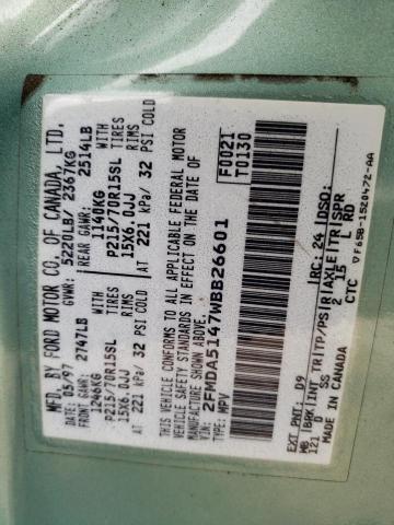 Photo 10 from auction – 1998 FORD WINDSTAR W with VIN 2FMDA5147WBB26601