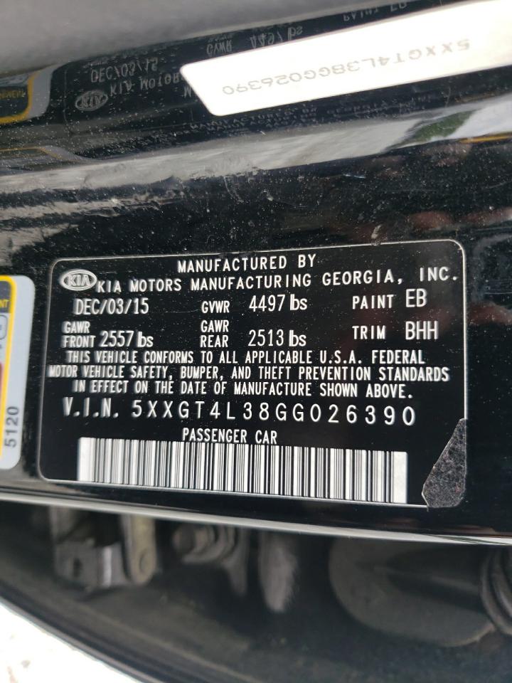 Photo 10 from auction – 2016 KIA OPTIMA LX with VIN 5XXGT4L38GG026390