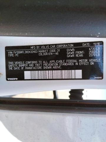 Photo 10 from auction – 2017 VOLVO S60 with VIN YV126MFL3H2432463