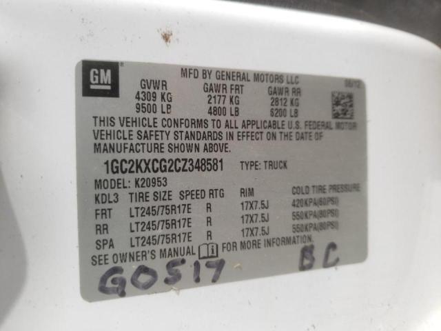 Photo 10 from auction – 2012 CHEVROLET SILVERADO with VIN 1GC2KXCG2CZ348581